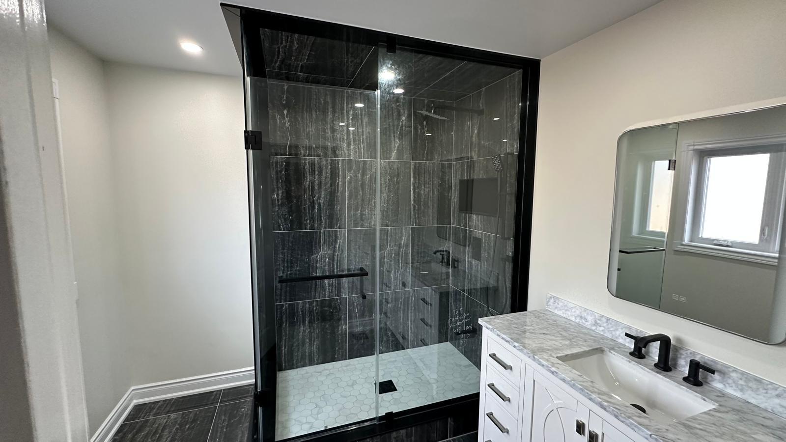 Charcoal & White Bathroom